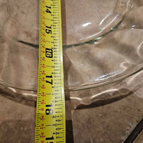 Large Clear Glass Serving Platter 18' X 15" Turkey Serving Platter - Picture 4 of 4